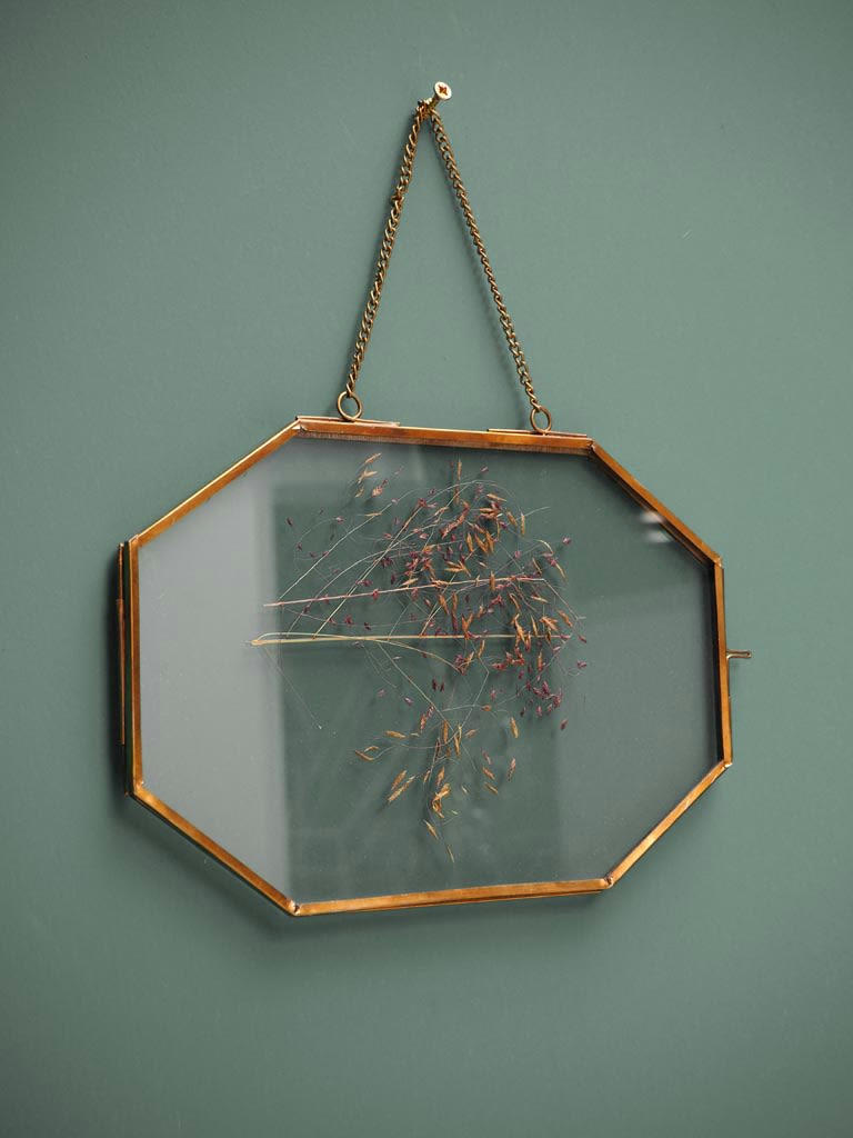 - Cadre hexagonal à suspendre 18x26cm