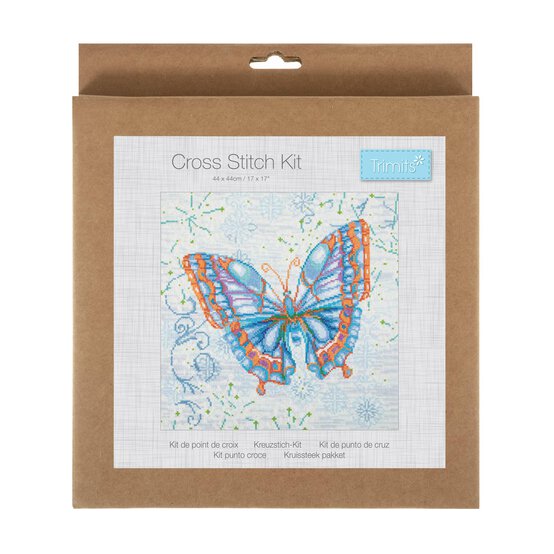 Trimits Papillon Large Cross Stitch Kit 36cm x 36cm