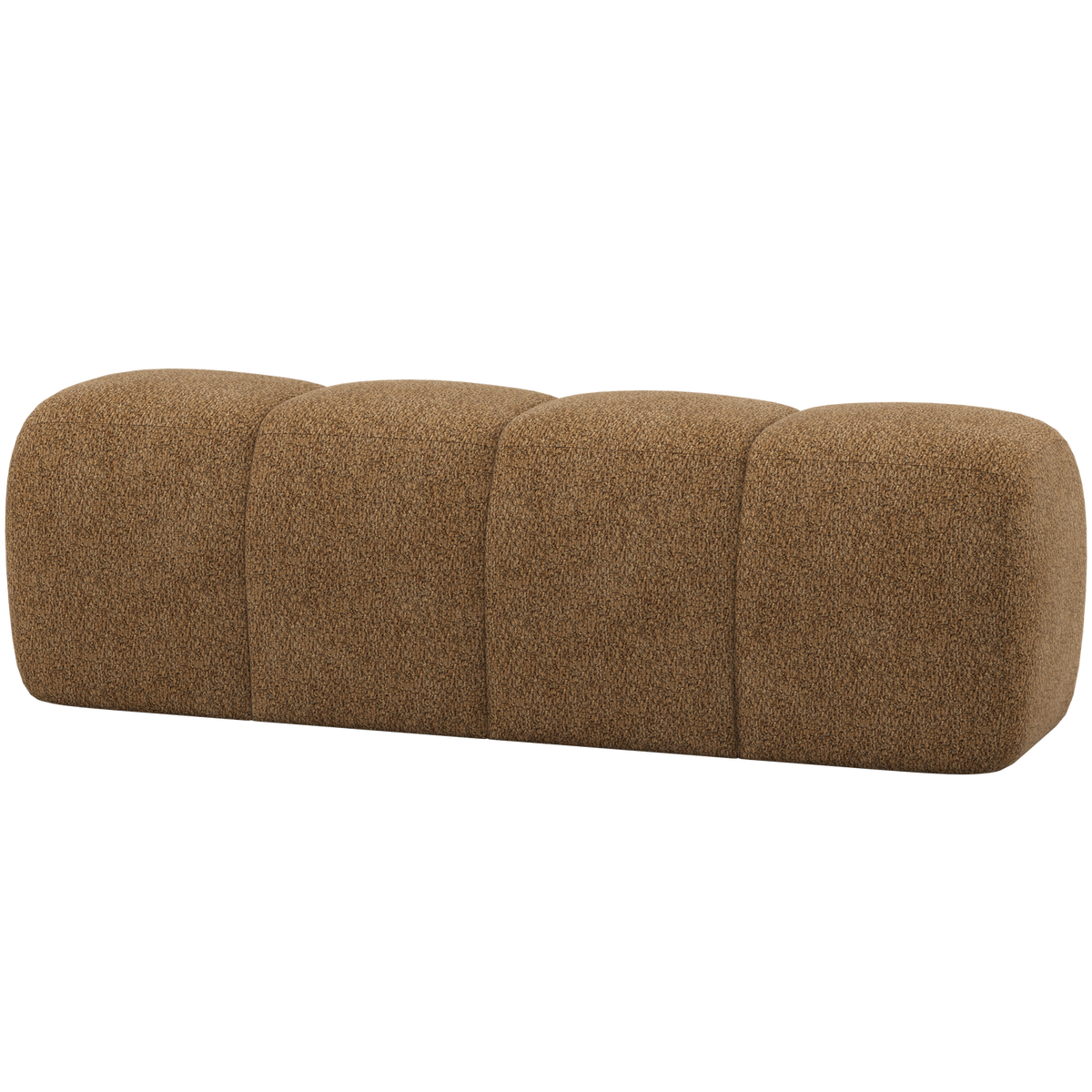 WOOOD eetbankje 164 cm Mojo - Wollig - Honinggeel - 49x164x45