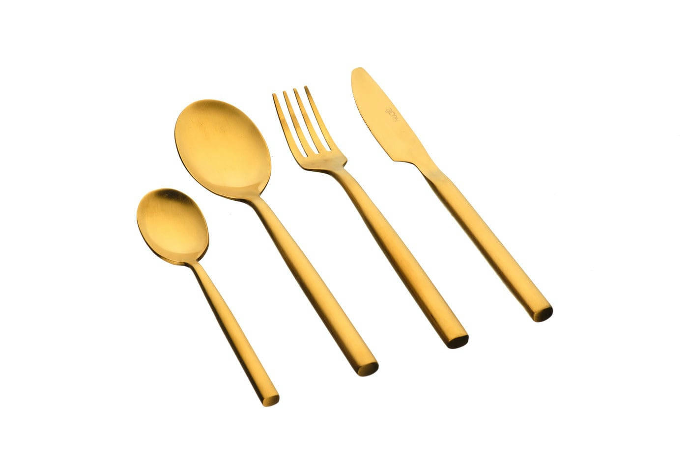 NUDE - Lot de 24 couverts de table en inox or