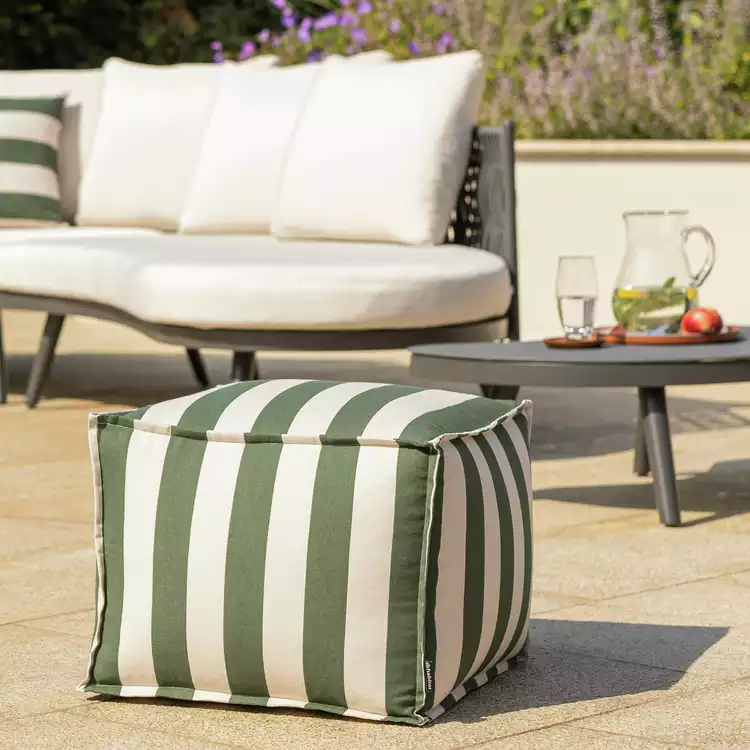 Habitat Stripe Outdoor Pouffe Cushion