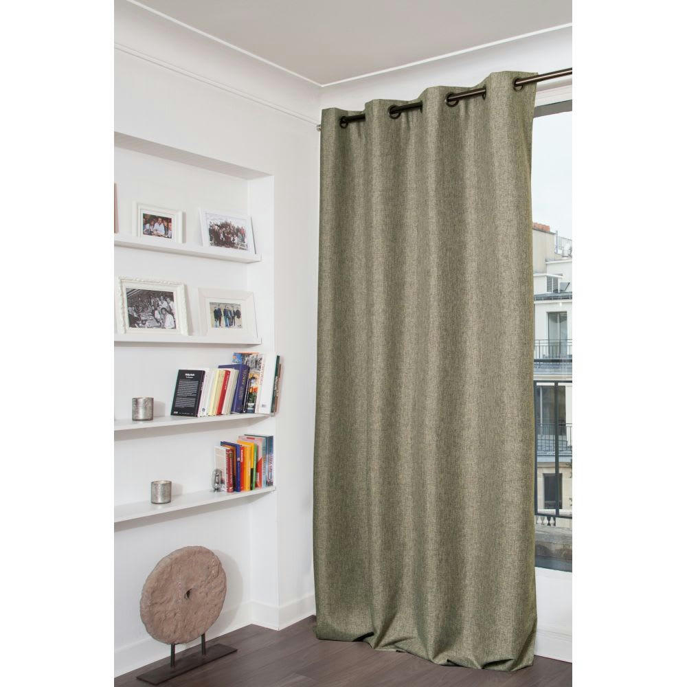 - Rideau occultant total gris 135 x 260