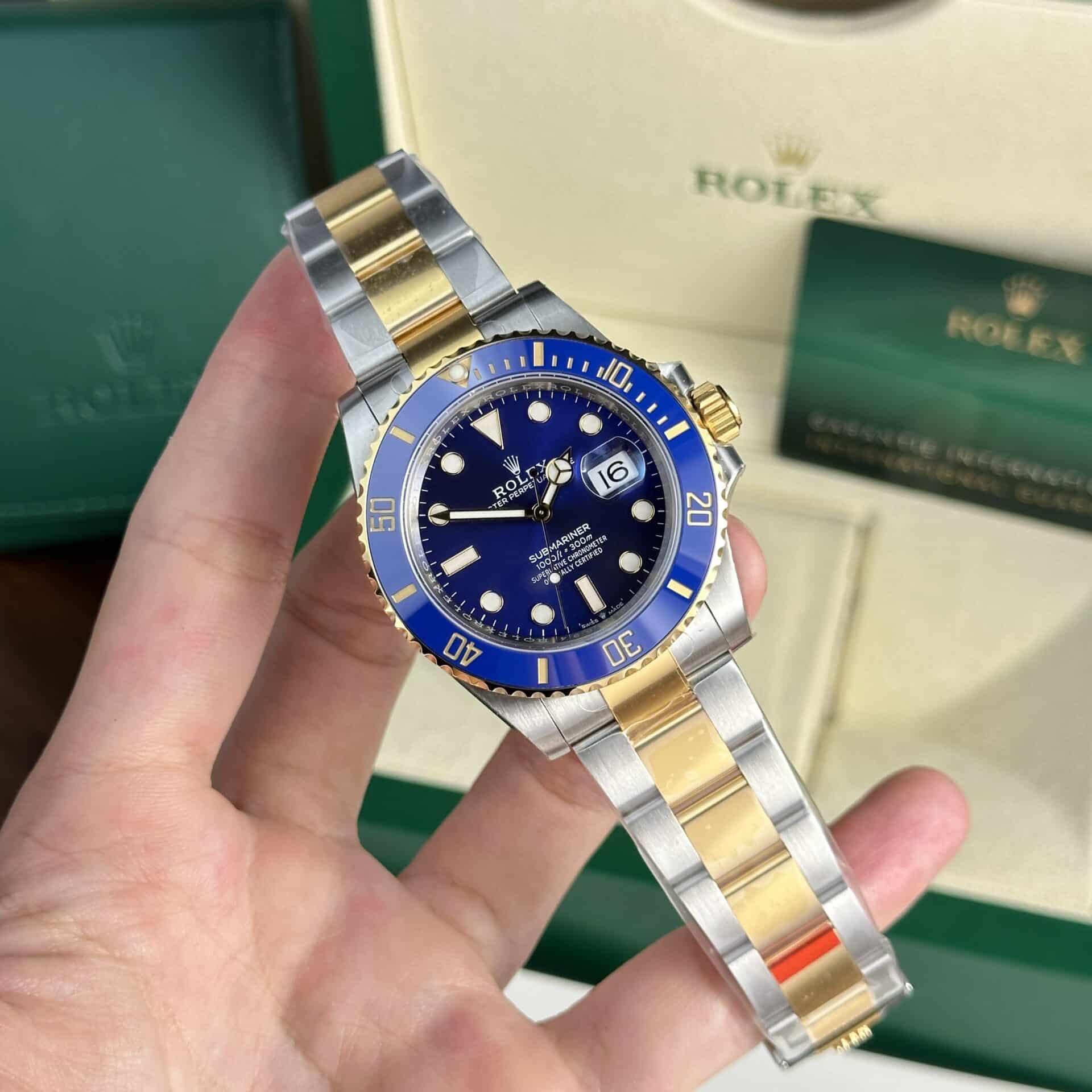 Rolex Submariner 126613LB SS/YG Plated Blue Dial 41mm Oyster Replica