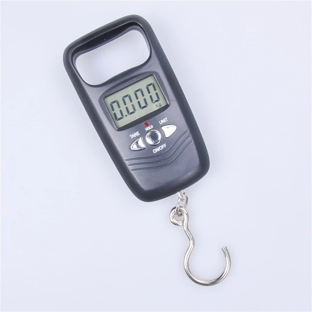 50kg Fishing Hook Luggage Digital Pocket Potable LCD Hanging Electronic Travel Weighing Scales Scales(1/As Shown)