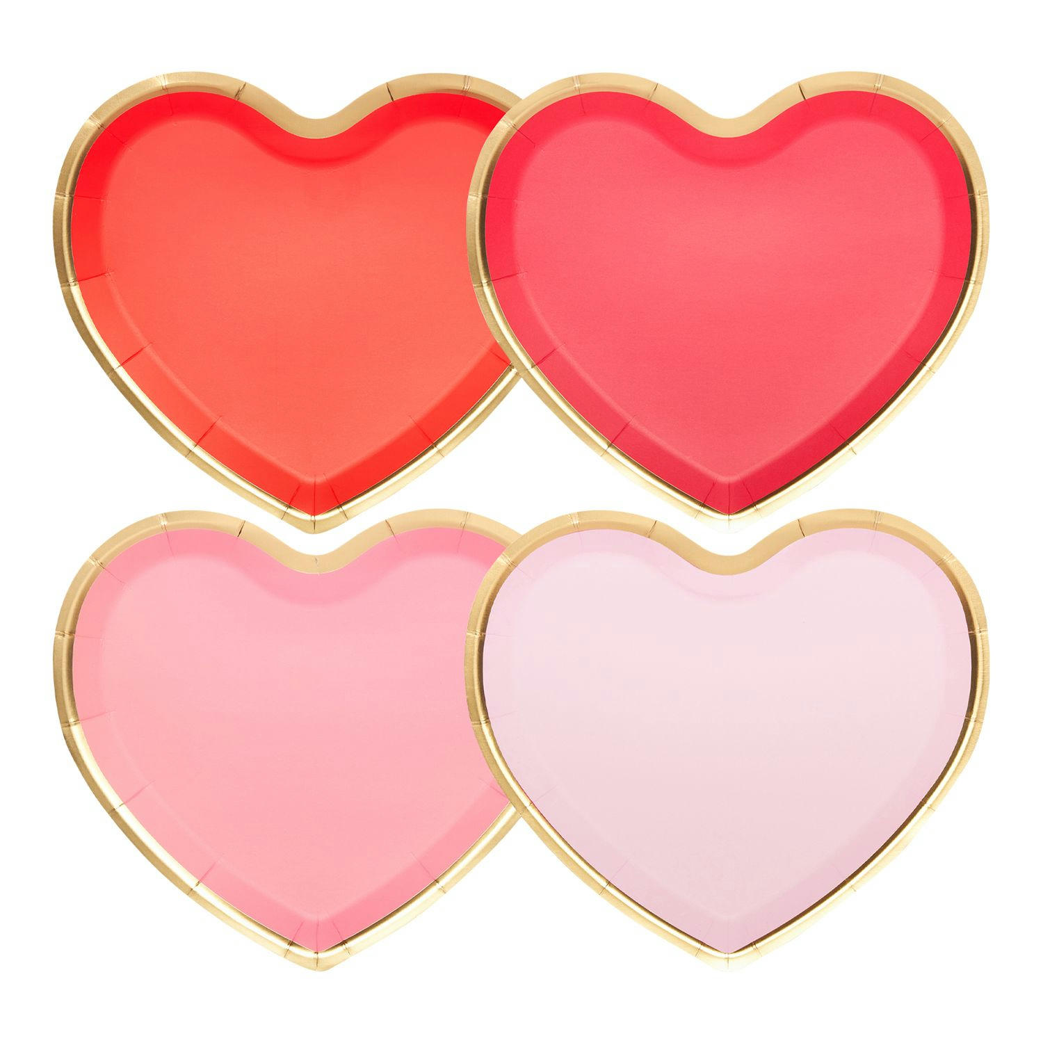 Valentine's Love Notes Die Cut Heart Salad Plates, 8-in, 8-pk