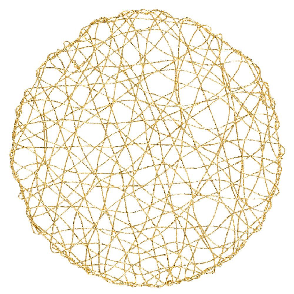 Set de table rond ajouré Ø38 cm filament doré