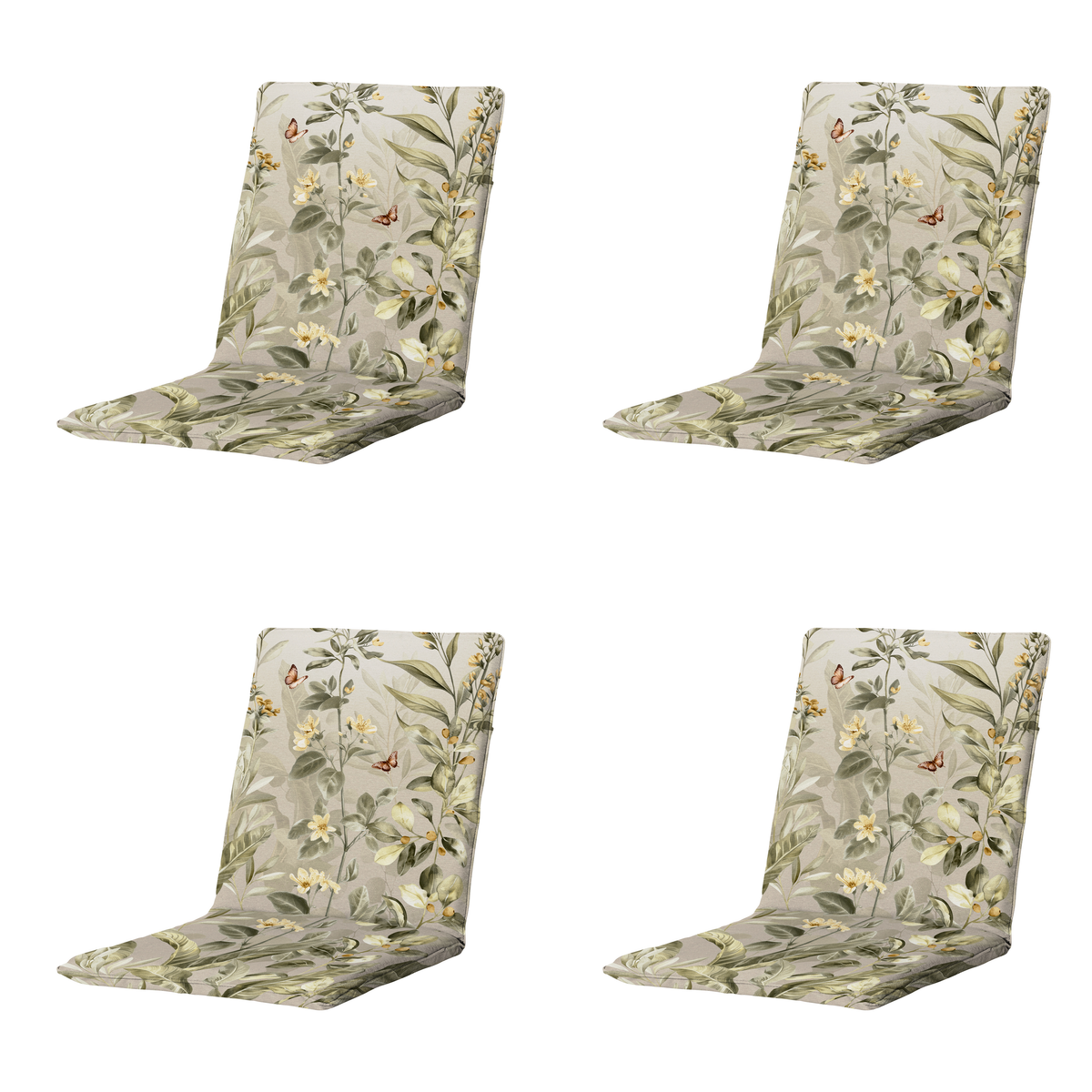 Madison stapelstoelkussen Elisa - multikleur - 97x49x5cm - set van 4