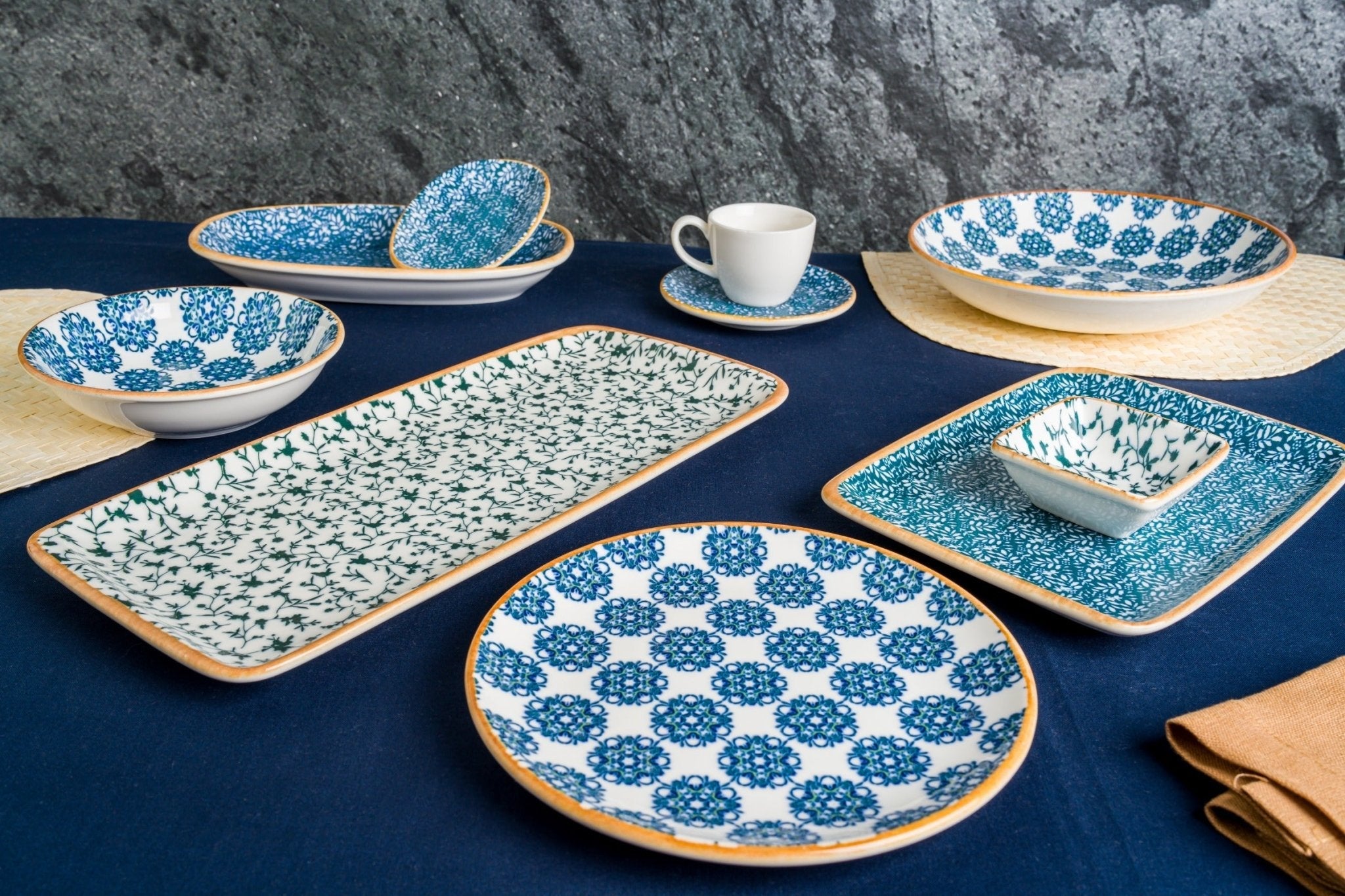 Bonna Pastabord - Lotus - Porselein - 28 cm (400cc) - set van 2