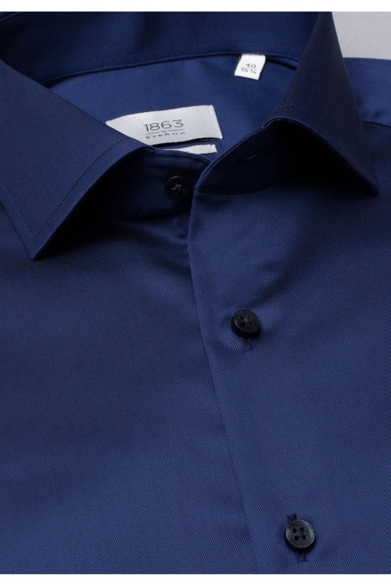 ETERNA 1863 Slim Fit Hemd marine, Einfarbig