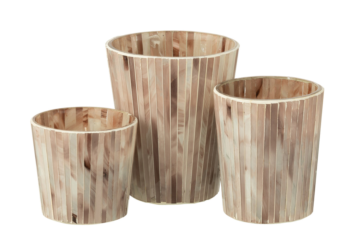 J-Line geurkaars Noa - Tender Rose - glas - roze - large - 75U