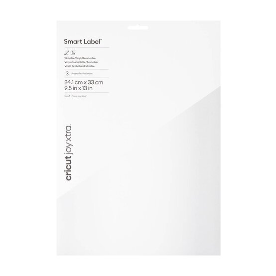 Cricut Joy Xtra Removable Smart Label Writable Vinyl 9.5 x 13 Inches 3 Pack