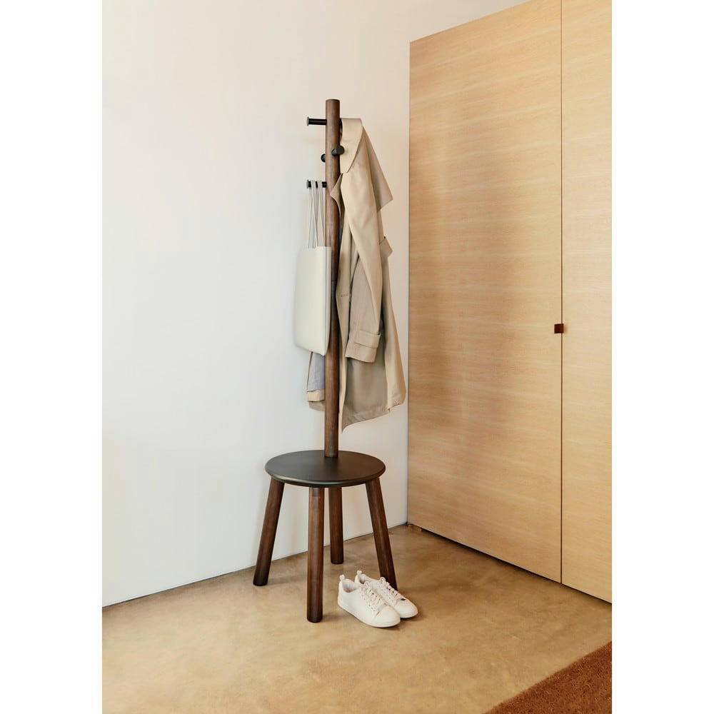 PILLARD - Porte manteaux tabouret pillard bois marron