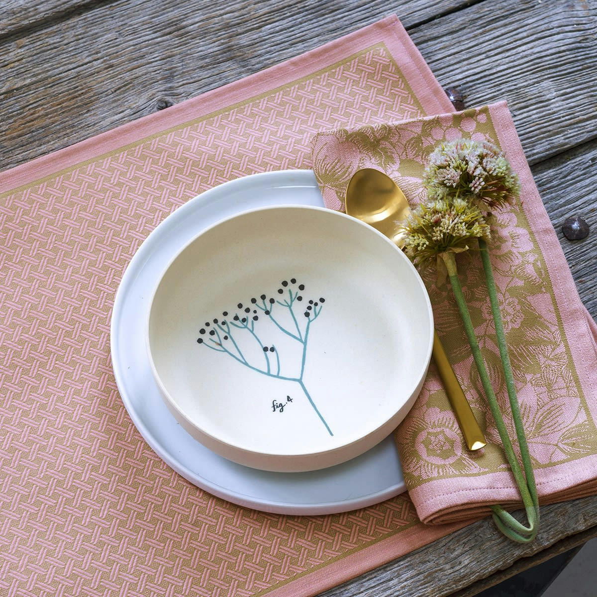 OSMOSE TRESSAGE - Set de table en coton tremiere 50 x 36