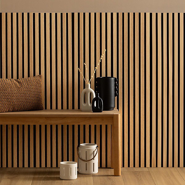 Panneau décoratif mural Colva bois clair 120x60cm - Atmosphera