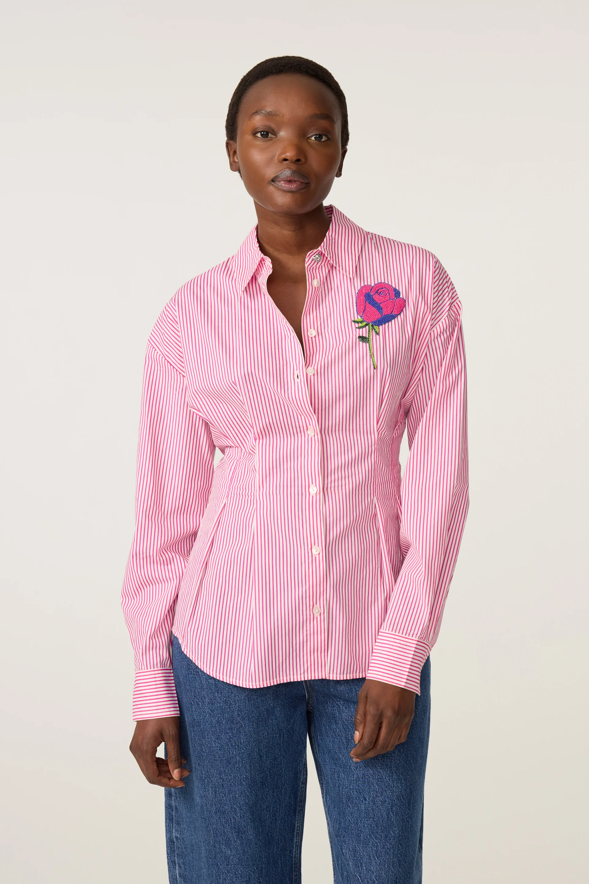 Irina Blouse | Pink/Cosy White