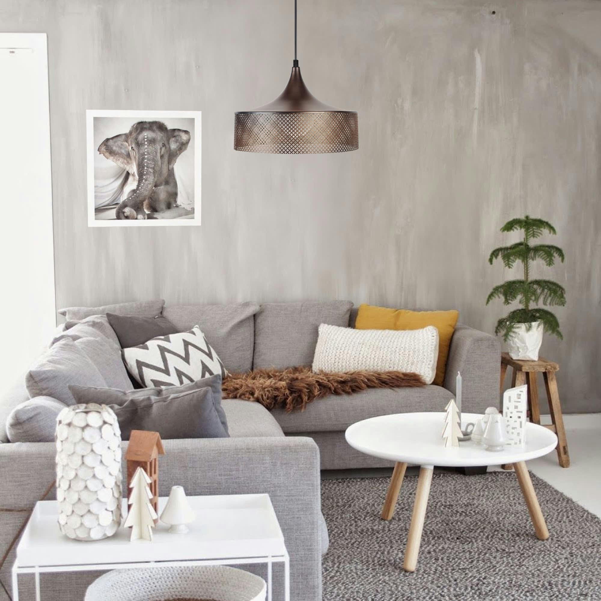 SUÈDOIS GAINE - Suspension métal bronze