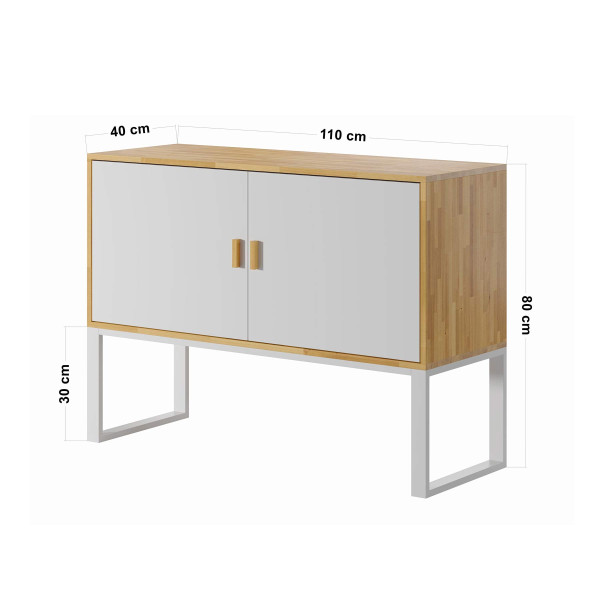 Elegancka Biała Komoda Loft do Biura