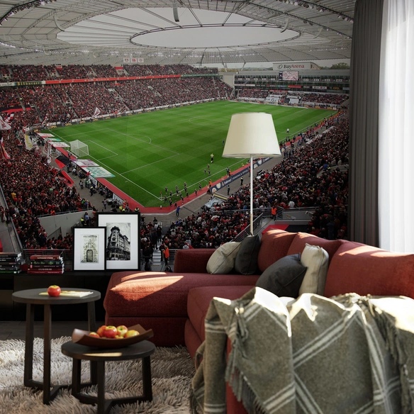 Vliestapete »XXL Vliestapete«, BayArena Bayer 04 Leverkusen, mehrfarbig, matt
