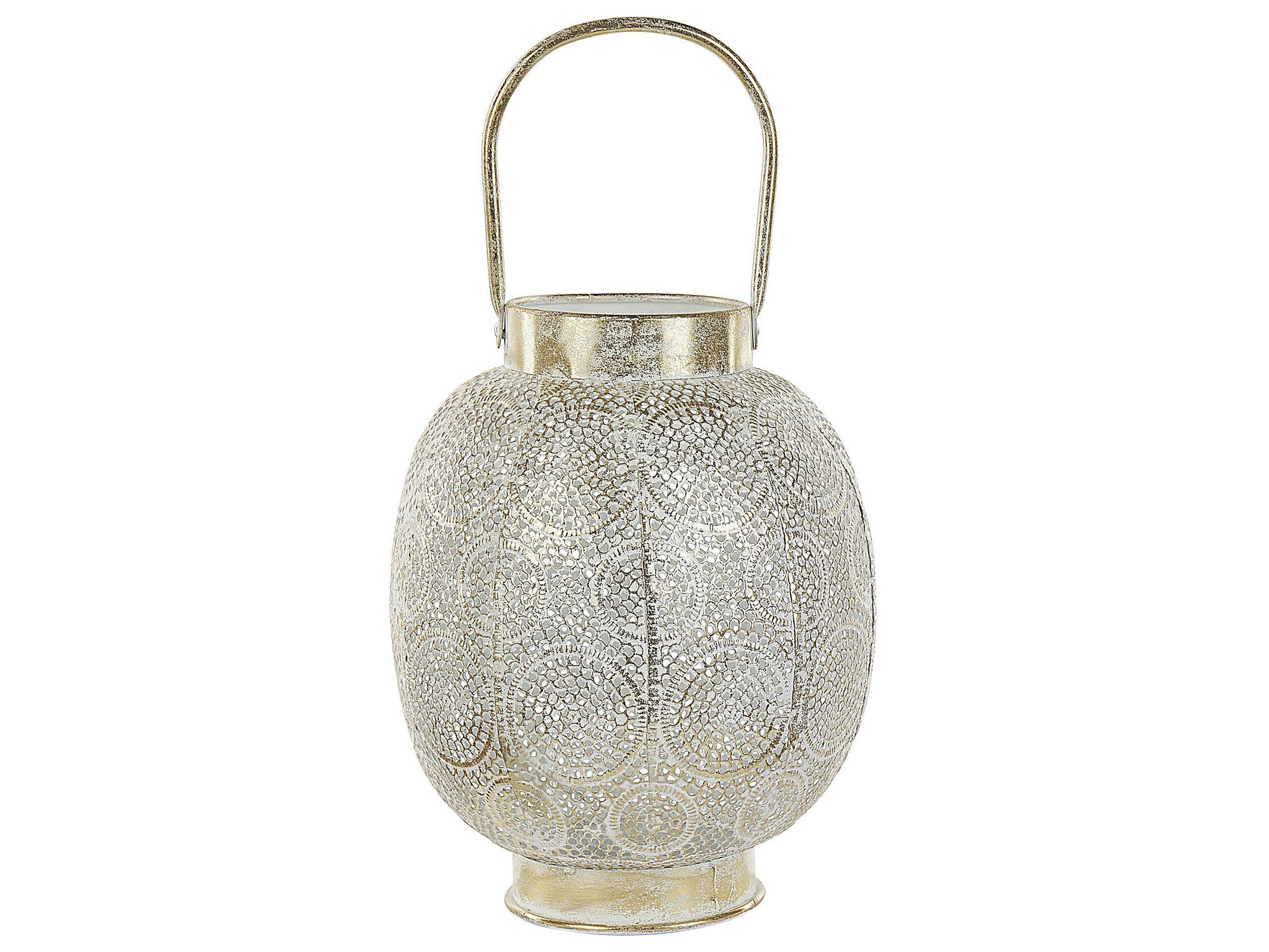 LANTAU - Lanterne en métal doré 30 cm