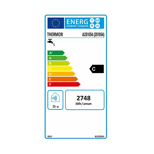 Chauffe-eau électrique blindé vertical mural 75L - THERMOR - 251043
