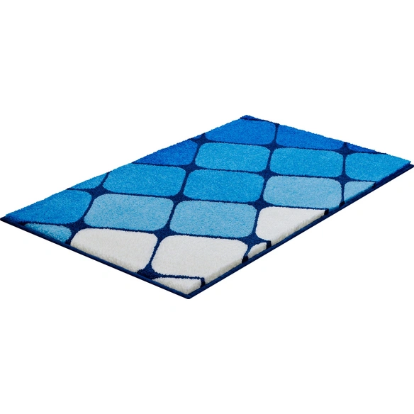 Badematte »Shanga«, BxL: 70 x 120 cm, blau, aus 100% Polyacryl