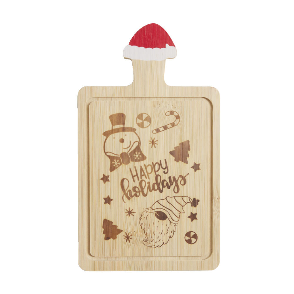 Planche apéro No&euml;l en bambou 11x19cm (3 modèles)