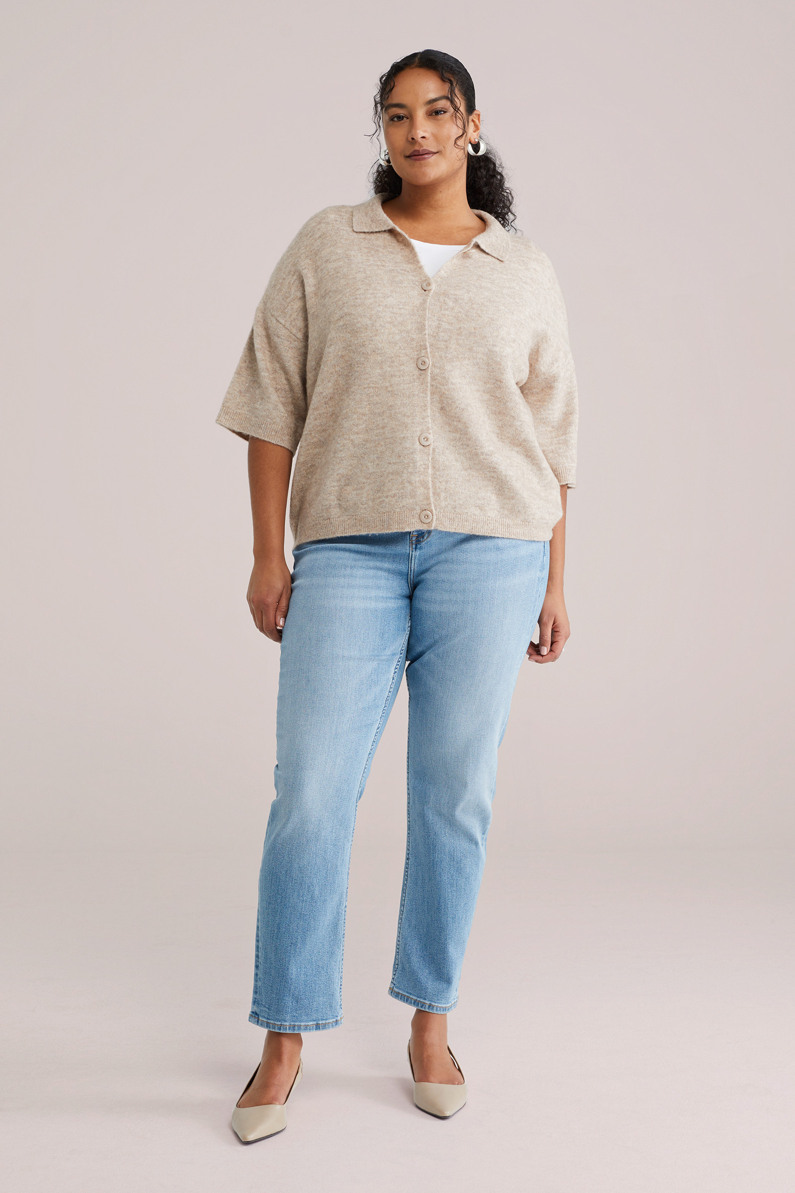 Dames gebreid vest - Curve