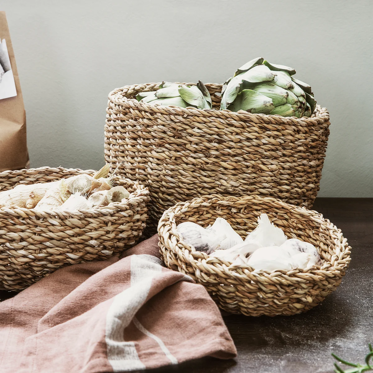 Nicolas Vahé - Bread Korb, natur (2er-Set)