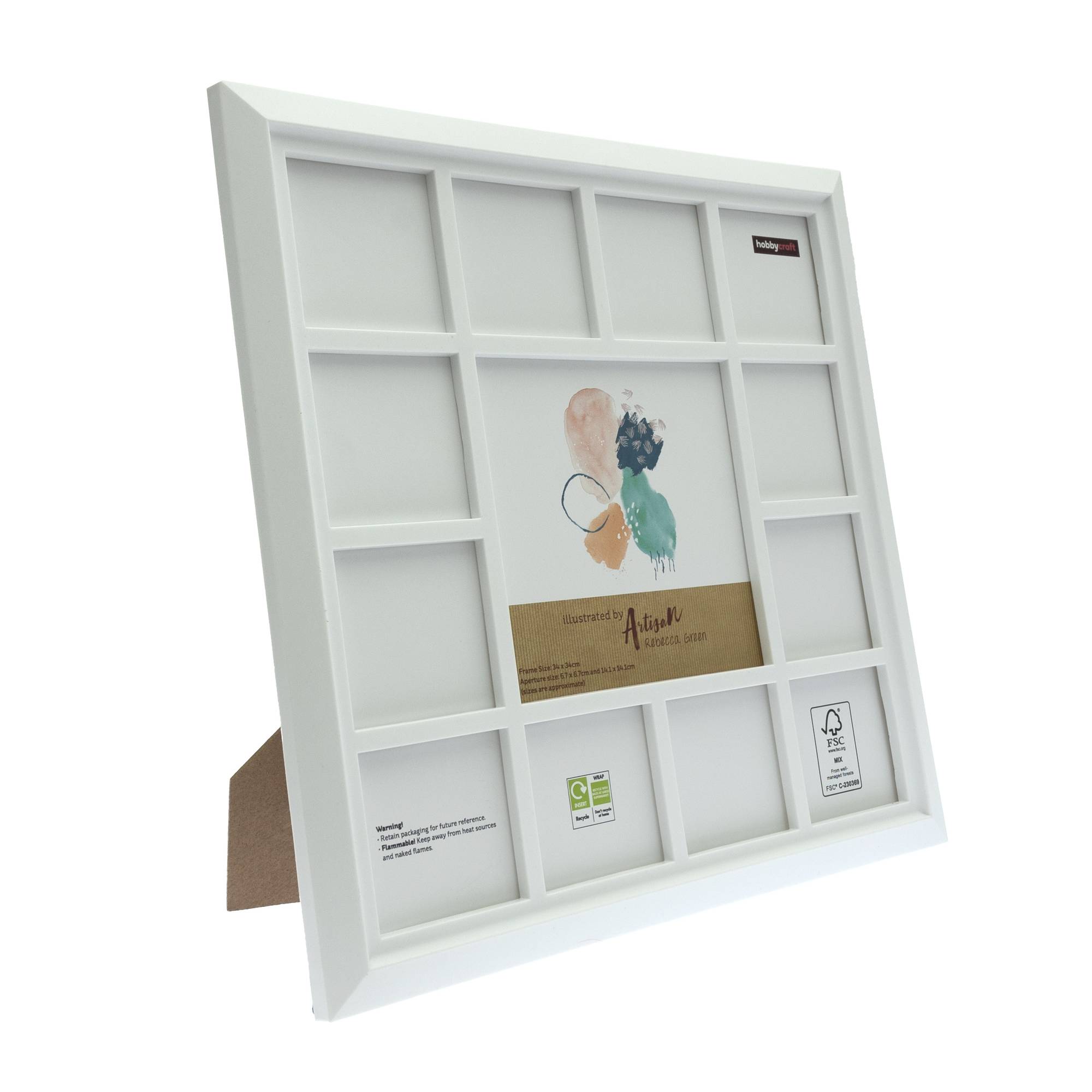 White Multi-Aperture Frame 34cm x 34cm