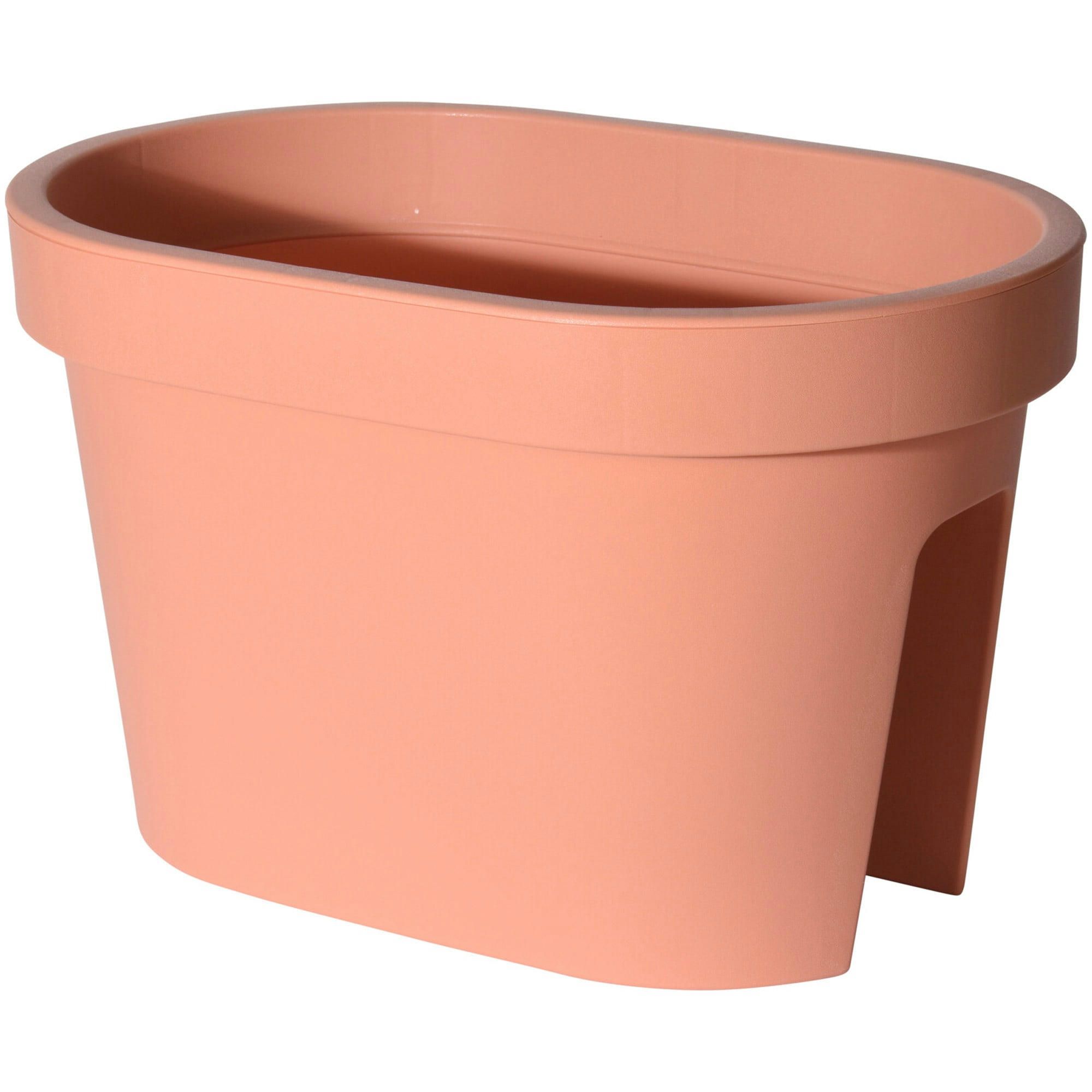 - Cache-pot de balcon en plastique effet terre-cuite 27x40x25cm
