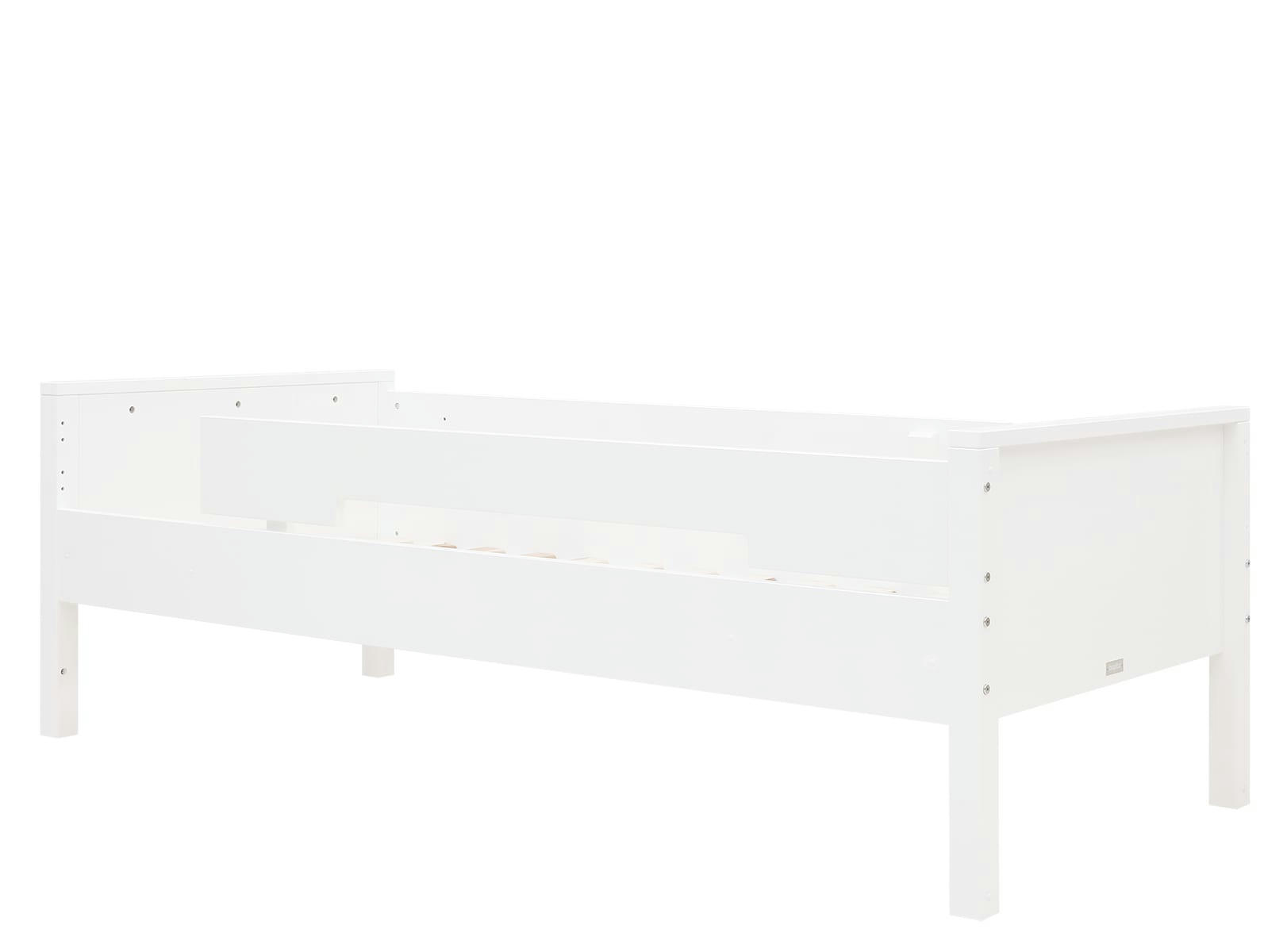 COMBIFLEX - Lit 90x200 incl. 2x barre de protection en MDF et hêtre blanc