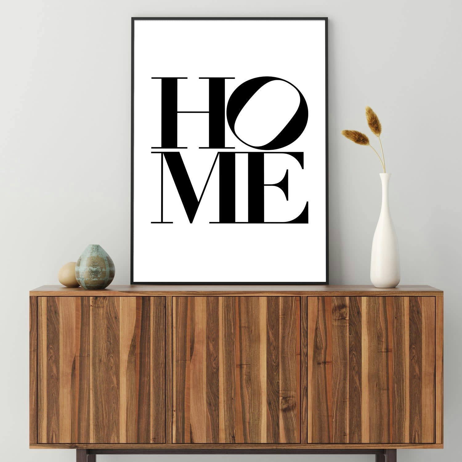 TEXTO - Affiche avec cadre noir - Accueil - 50x70