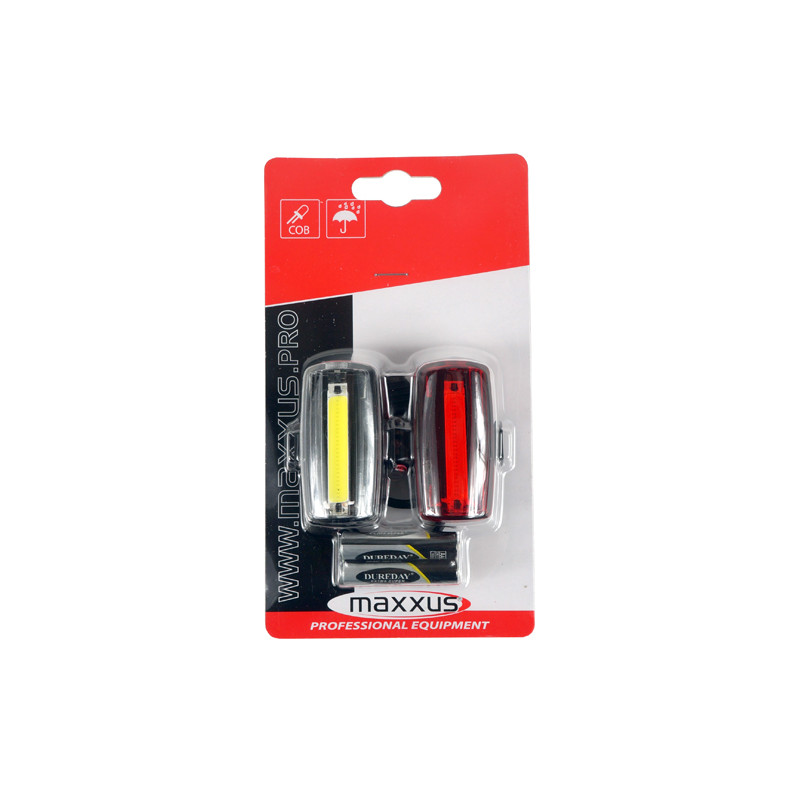 Set d'éclairage LED à piles pour vélo COB35