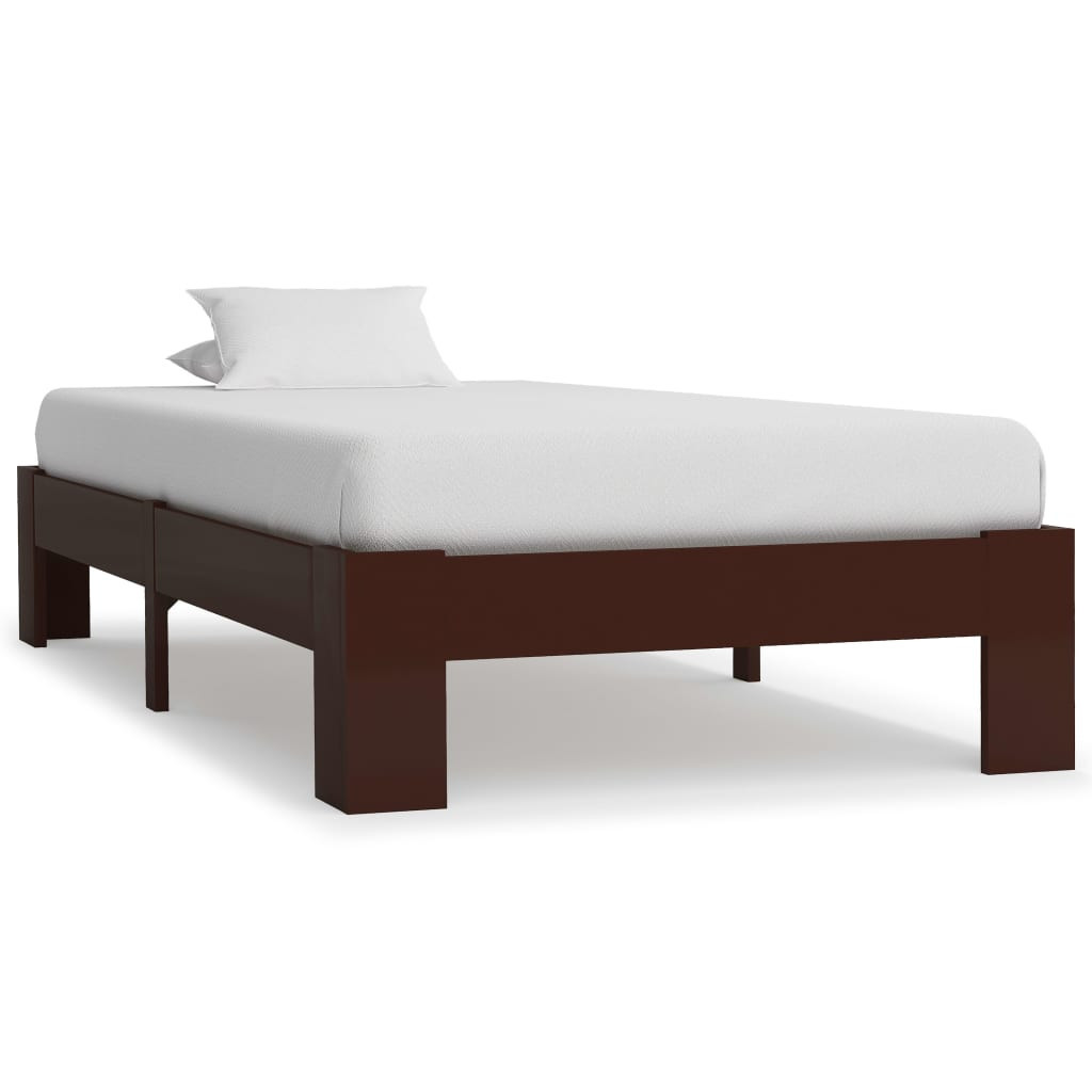 Łóżko Drewniane Rama Łóżka Sofa Brązowe Do Sypialni Pokoju 100 x 200 cm