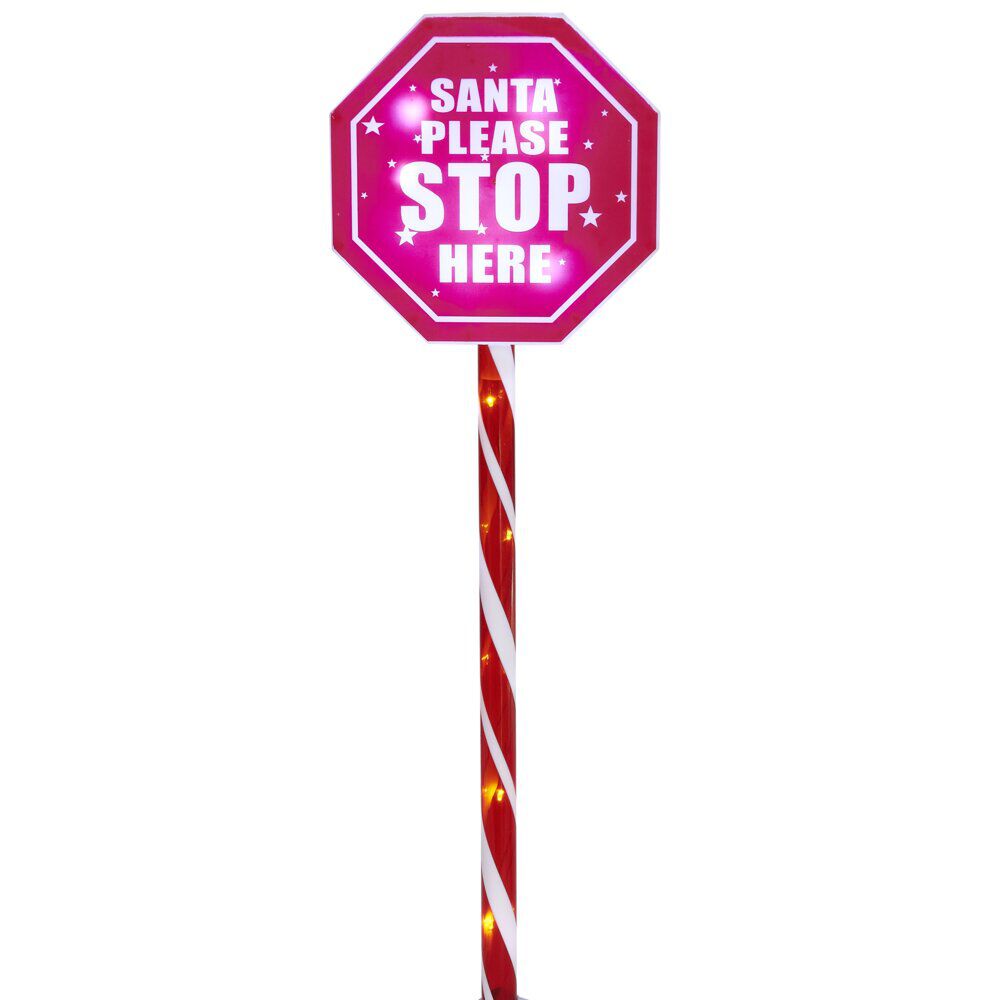 Panneau lumineux Joyeux No&euml;l à planter 15LED blanc chaud H66cm