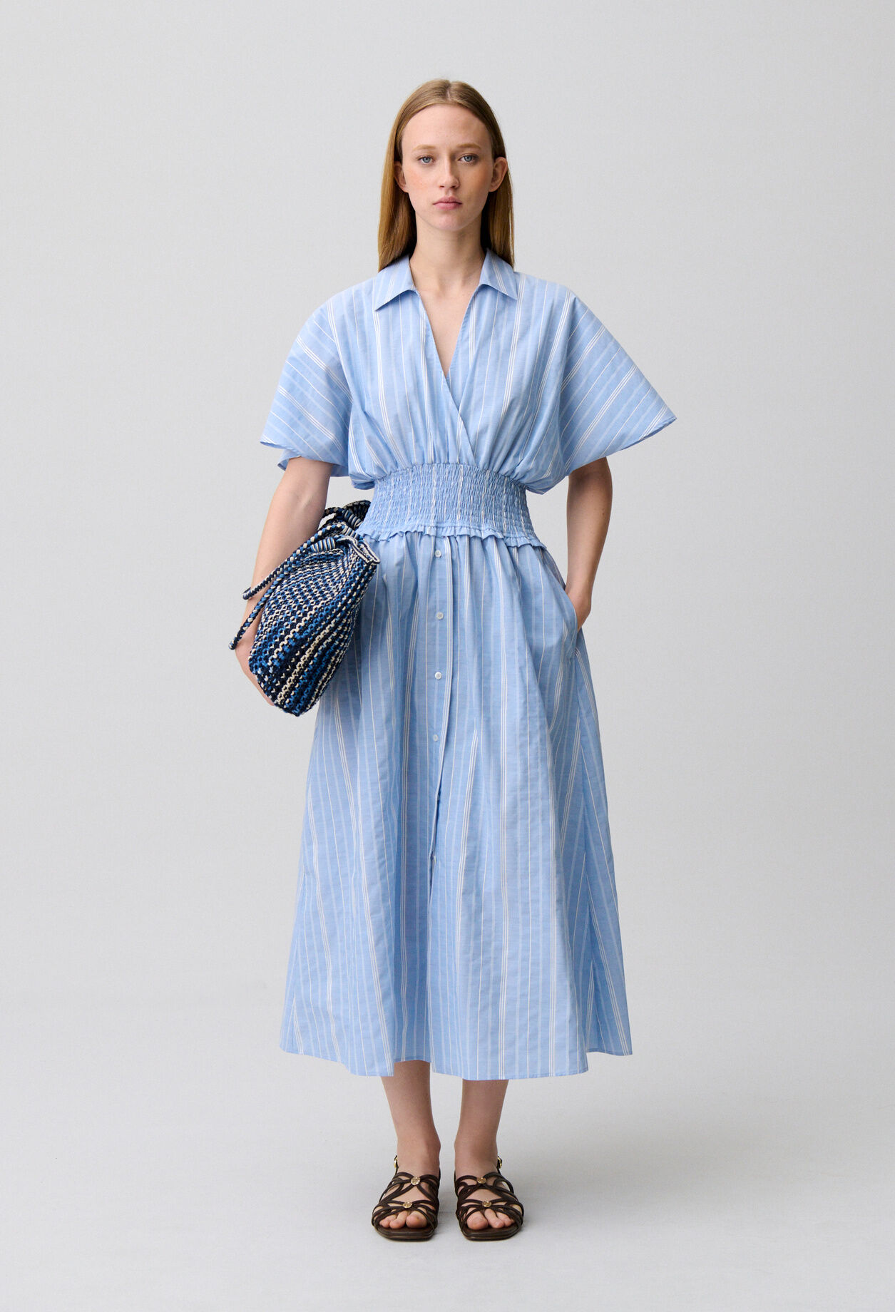 Robe rayée cache-c&oelig;ur