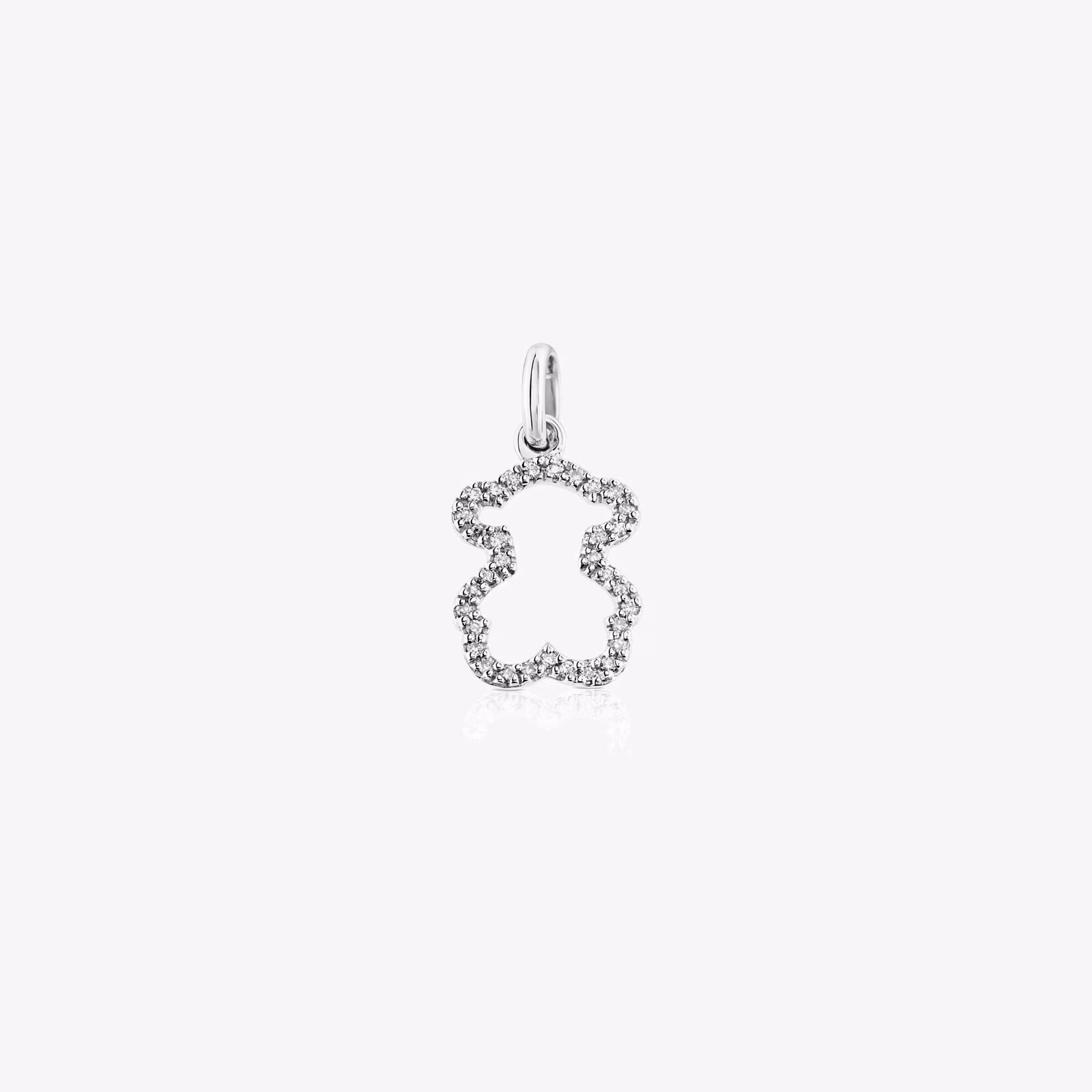 Colgante de oro blanco Silueta