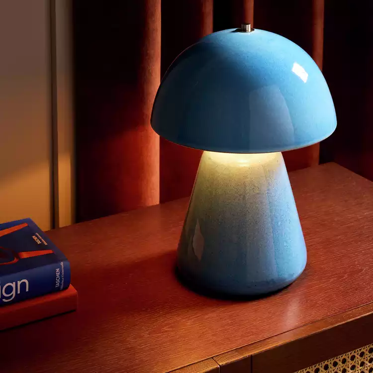 Habitat Hayden Ceramic Table Lamp - Blue