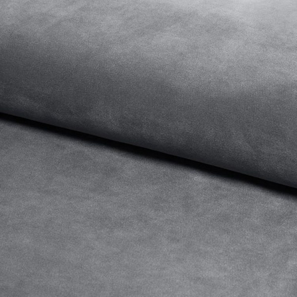 Łóżko tapicerowane CARVEN VELVET 160x200 szare bez szuflady/bez materaca