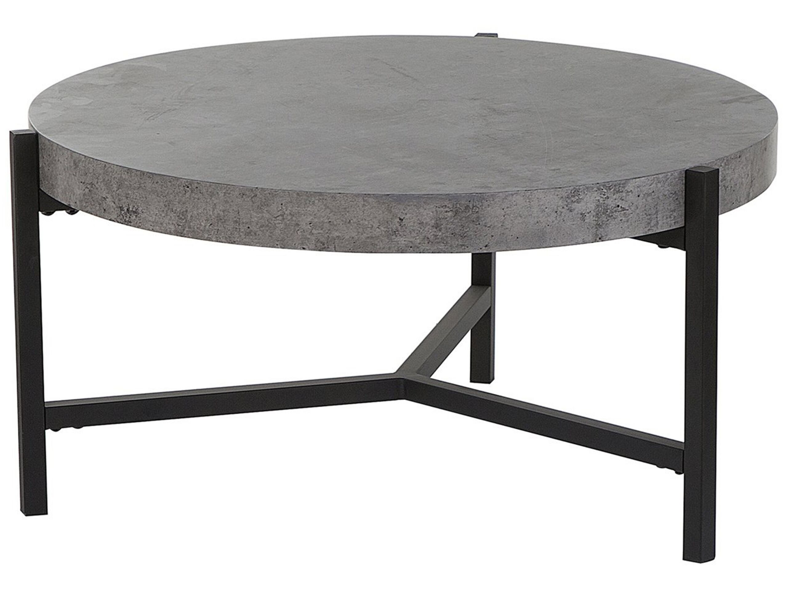 Okrągły stolik kawowy 70 cm beton szary