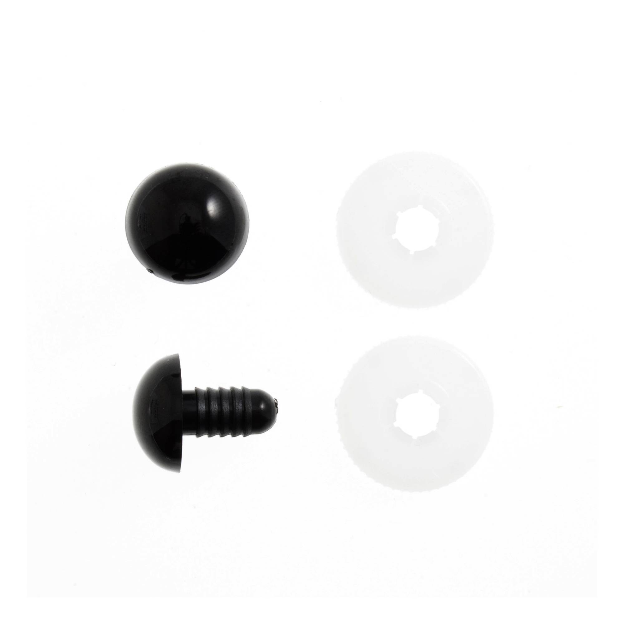 Trimits Black Toy Safety Eyes 15mm 4 Pack