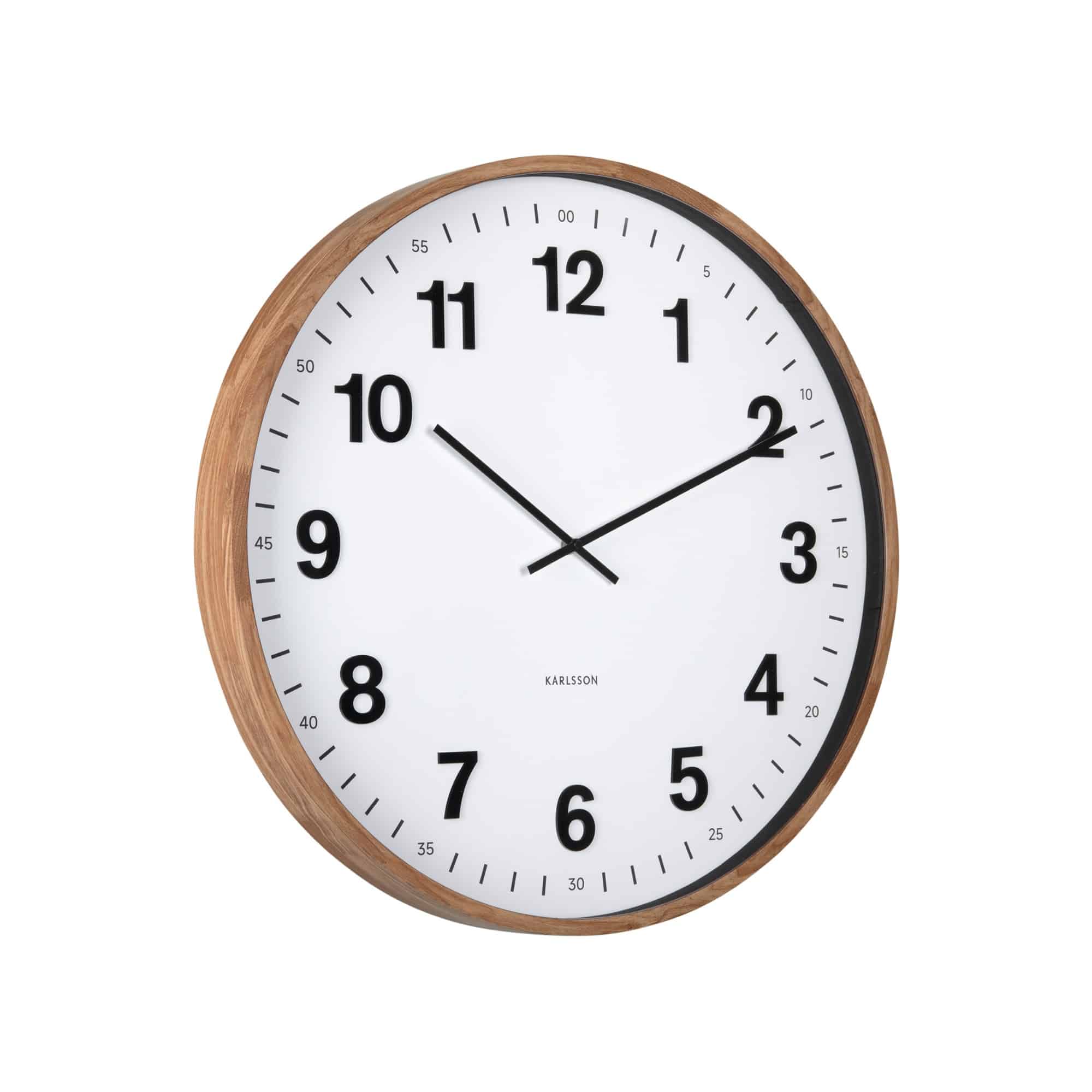 Karlsson wandklok Esencia Classic XL - bruin - Ø60cm