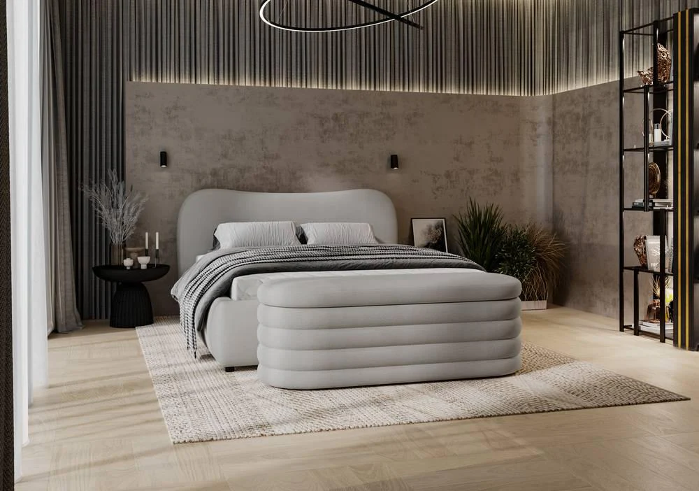 Lavelle bedframe bouclé met opbergruimte 160 x 200 cm