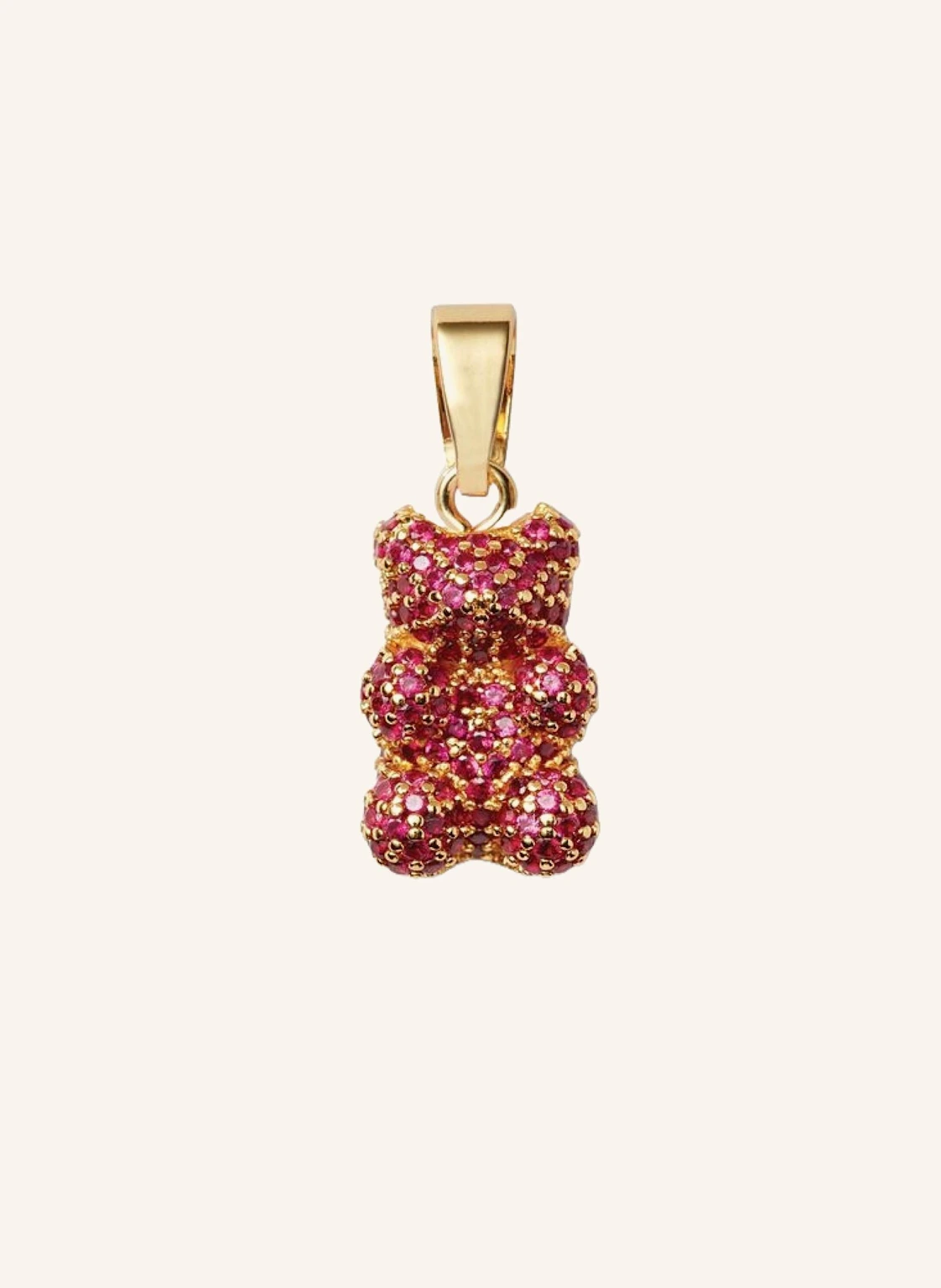 CRYSTAL HAZE Anhänger AUNTIE BEAR RED by GLAMBOU