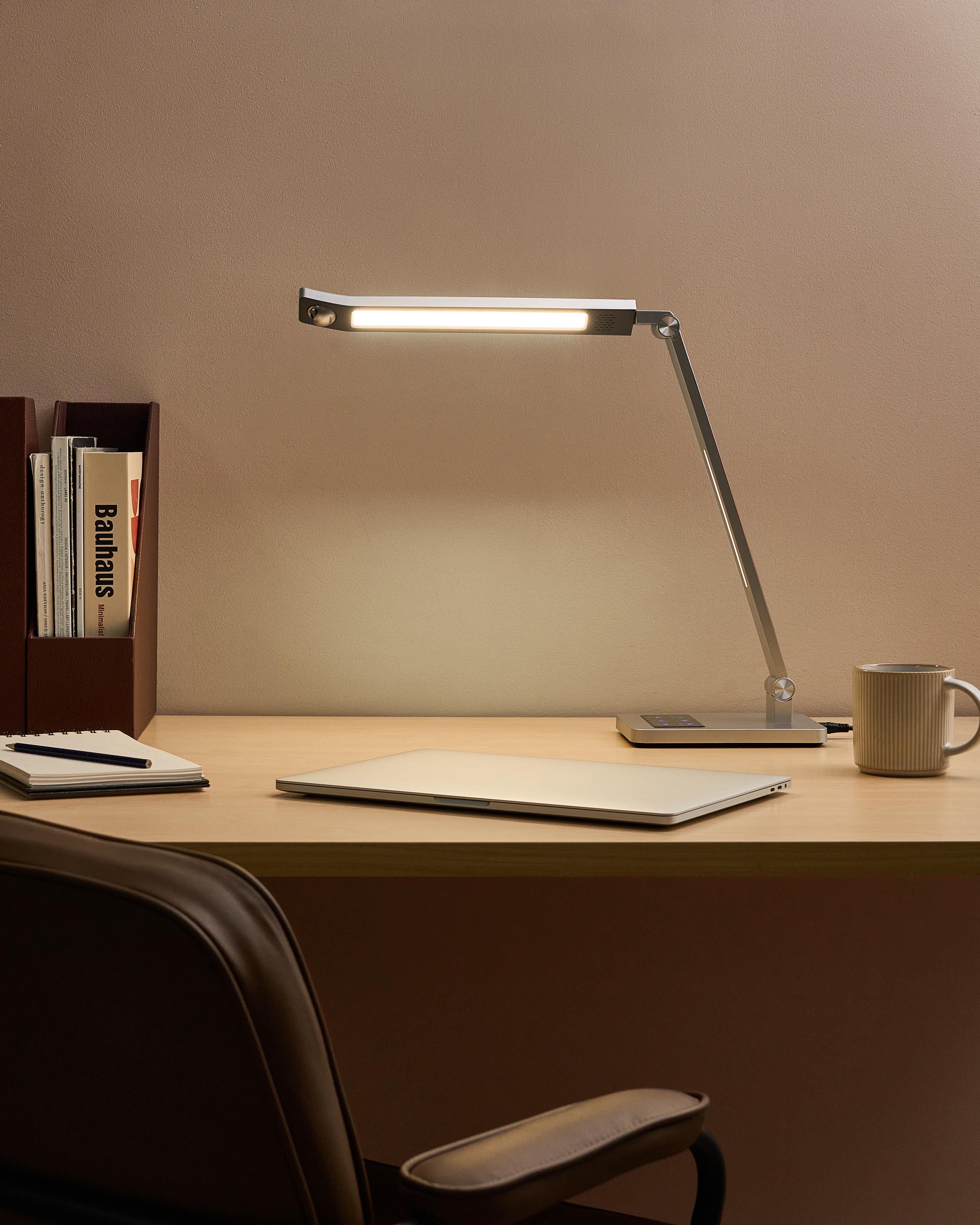 LED Desk Lamp LEPUS with Motion Sensor Silver