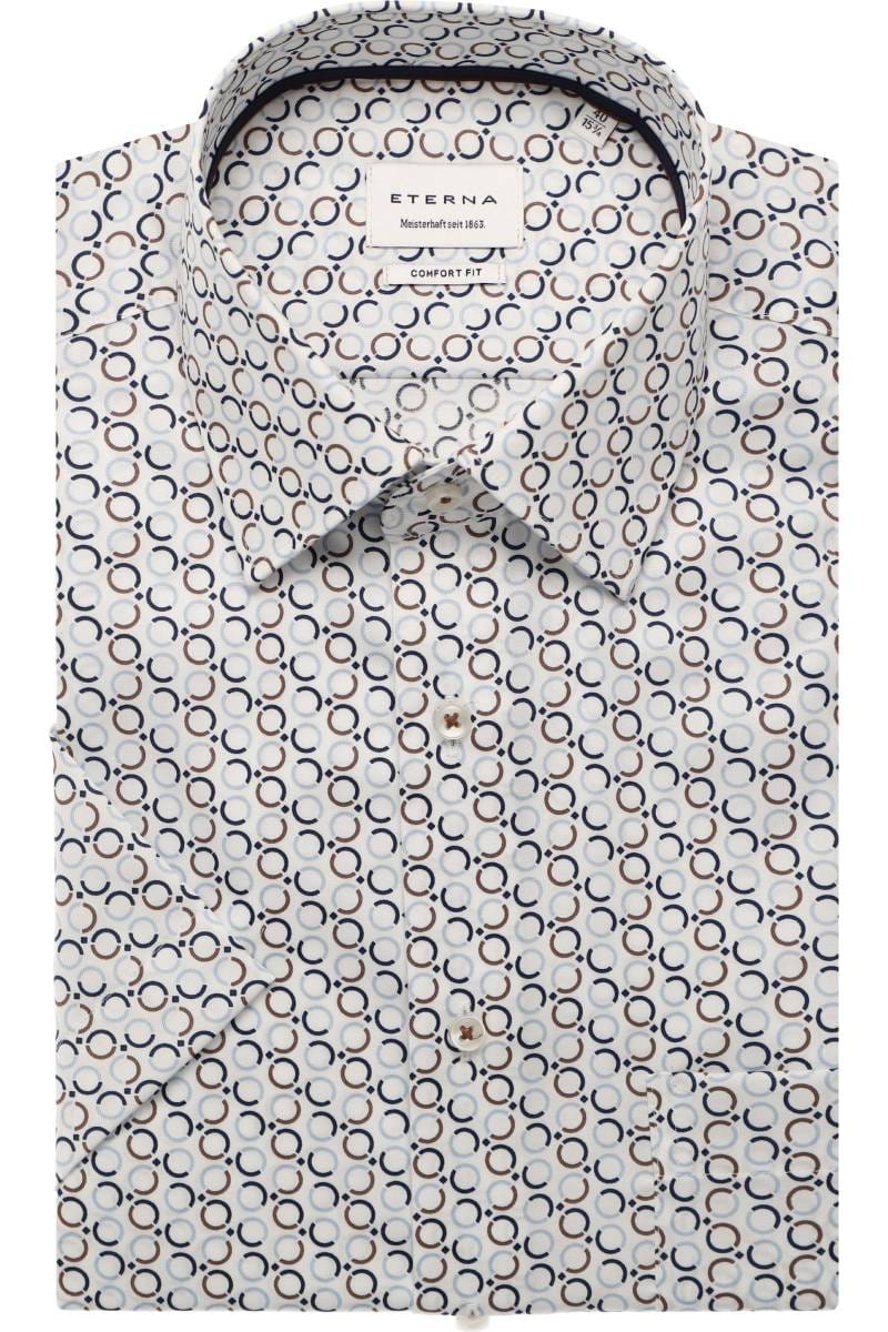 ETERNA Comfort Fit Hemd blau, Bedruckt