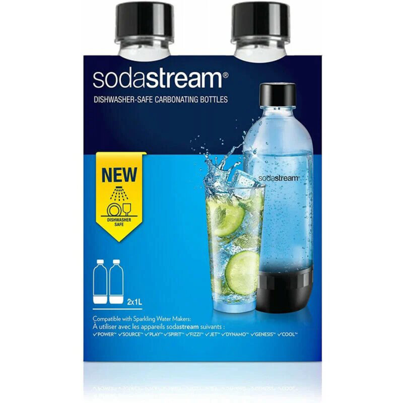 Bouteille pour machine à boisson pétillante 1 L 2 pièces SODASTREAM