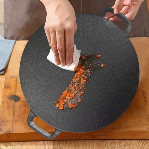 SOGA 2X Cast Iron Induction Crepes Pan Baking Cookie Pancake 40x33cm