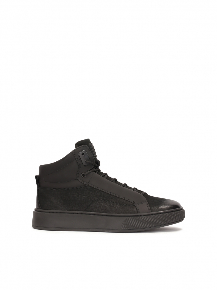 Black men's sneakers with high upper