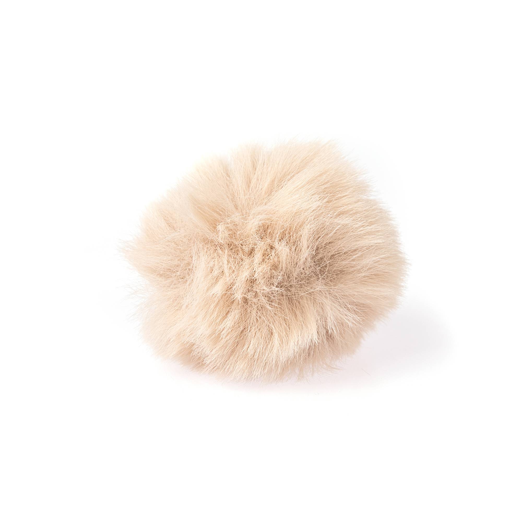 Natural Faux Fur Pom Pom 6cm
